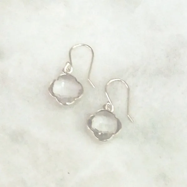 Green Amethyst Single Drop Hook Earrings