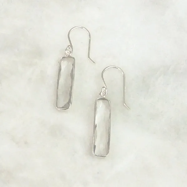 Green Amethyst Single Drop Hook Earrings