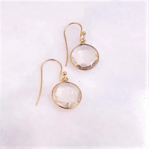 Green Amethyst Single Drop Hook Earrings