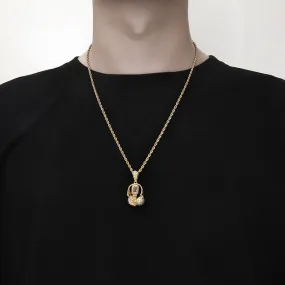 Headphone   Microphone Rapper Pendant