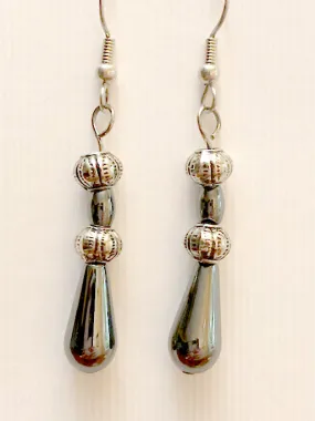 Hematite Earring Teardrop