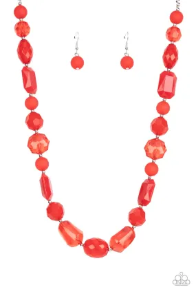 Here Today, GONDOLA Tomorrow - Red Paparazzi Necklace