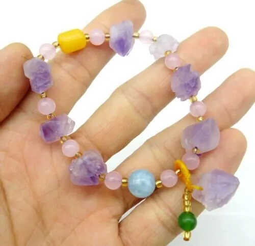 Irregular Amethyst Cute Bracelet