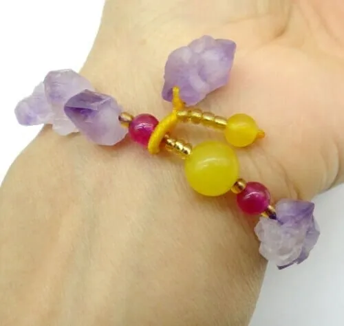 Irregular Amethyst Cute Bracelet