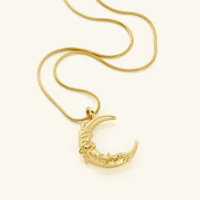 Crescent Shaped Jasmine Necklace by VELA and Nominal