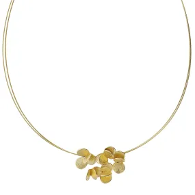 Joidart Fluttering Golden Discs Necklace