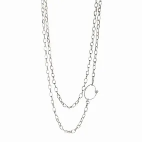 Kali Sterling Silver Small Oval Link Necklace