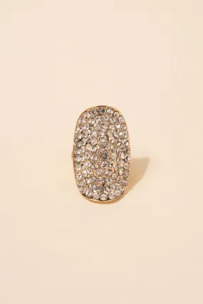 Kalinda Encrusted Short Knuckle Shield Stretch Ring