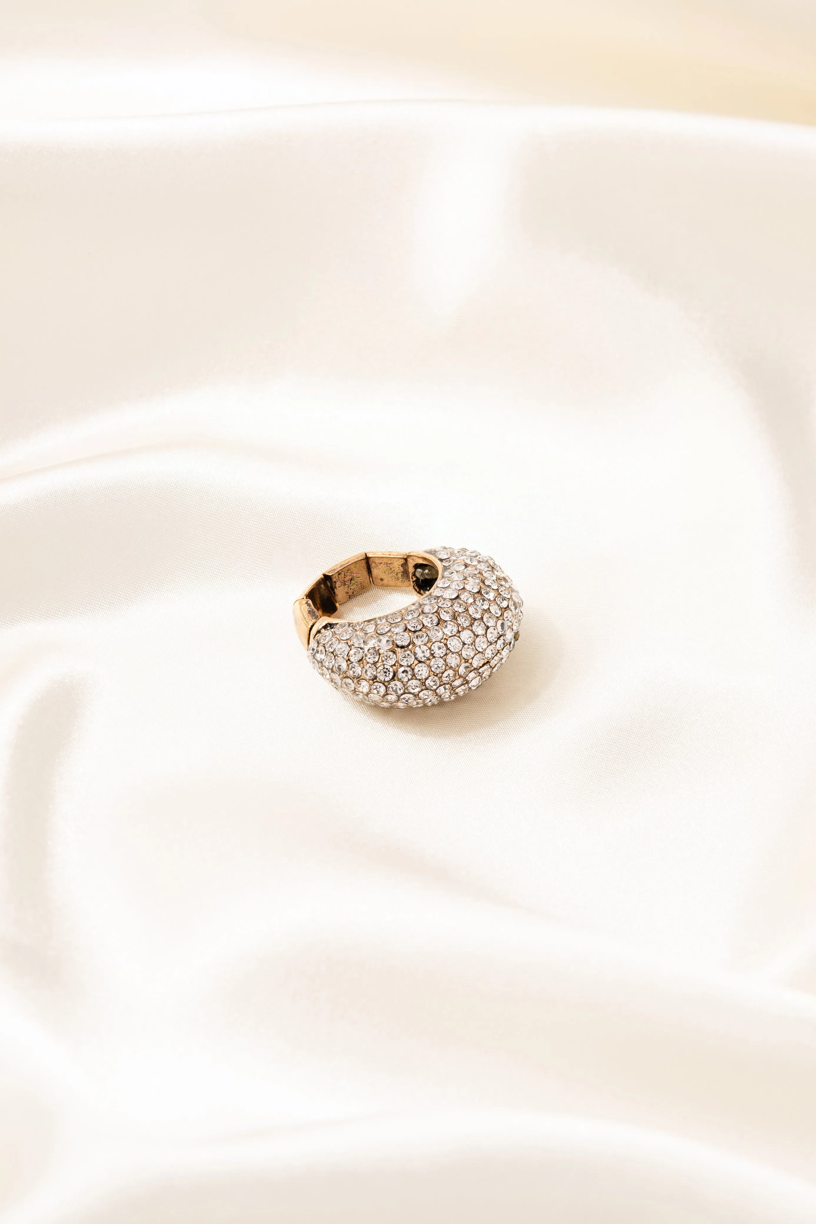 Kimia Rhinestone Cashew Ring