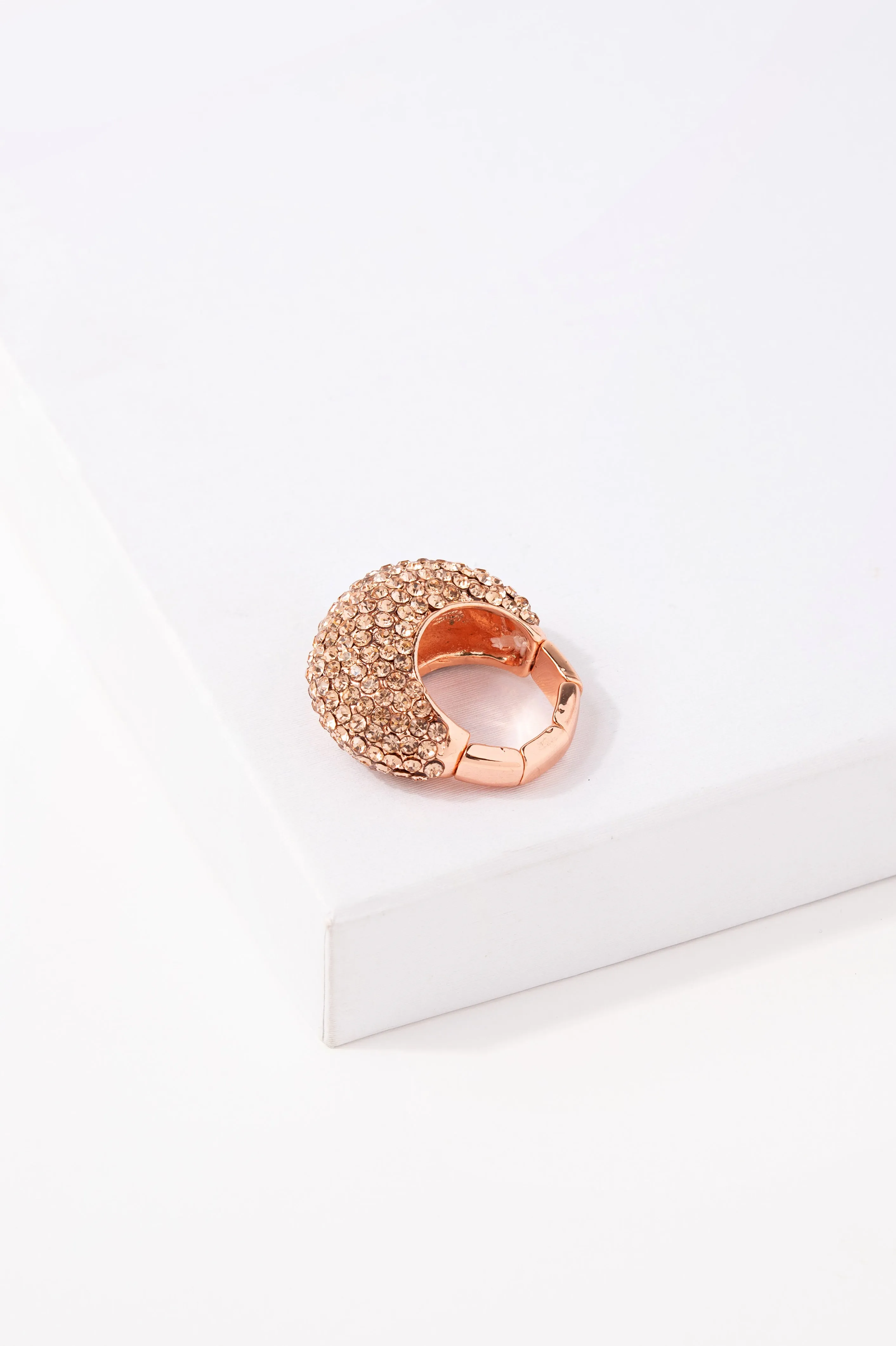 Kimia Rhinestone Cashew Ring