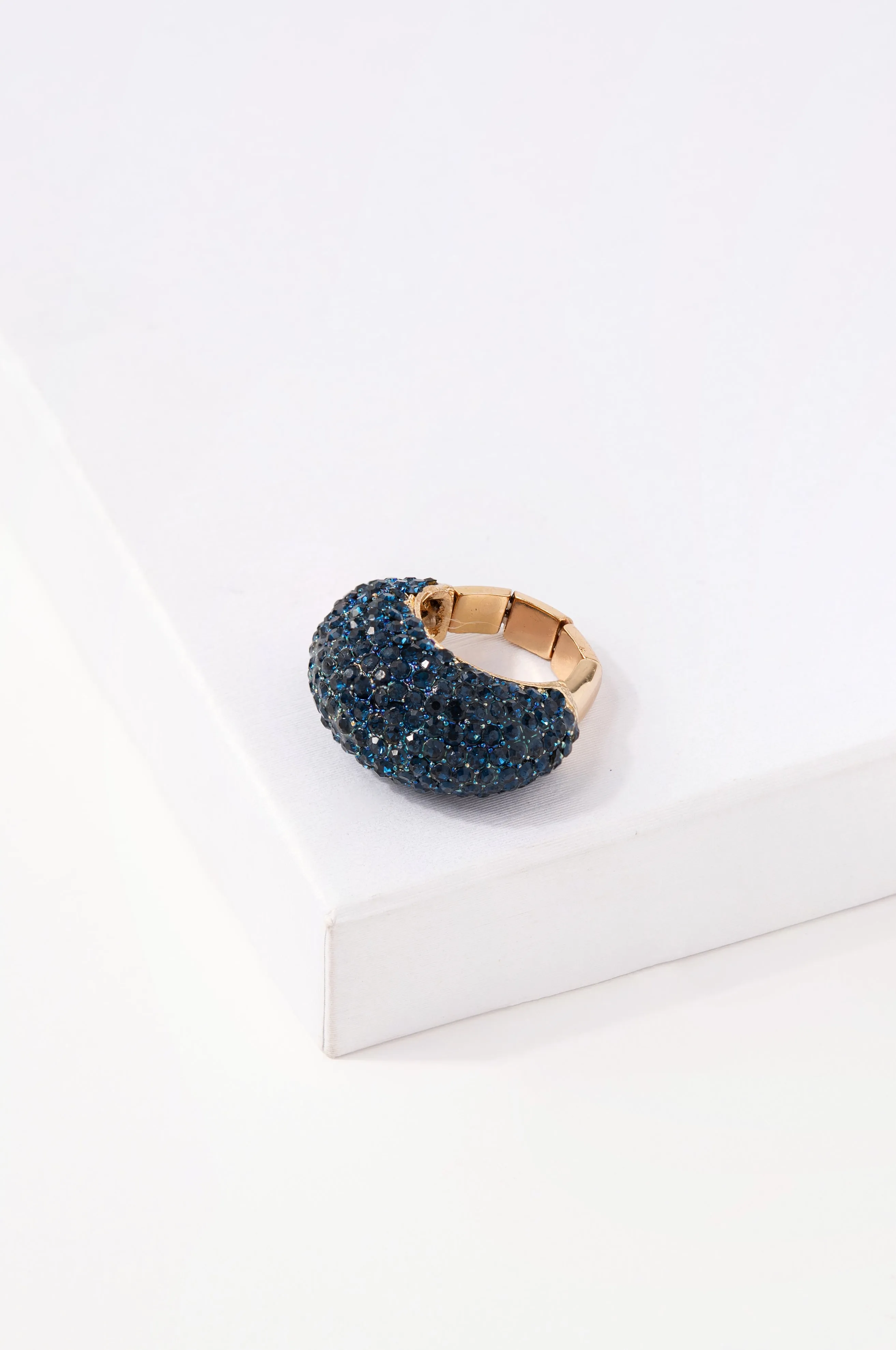 Kimia Rhinestone Cashew Ring