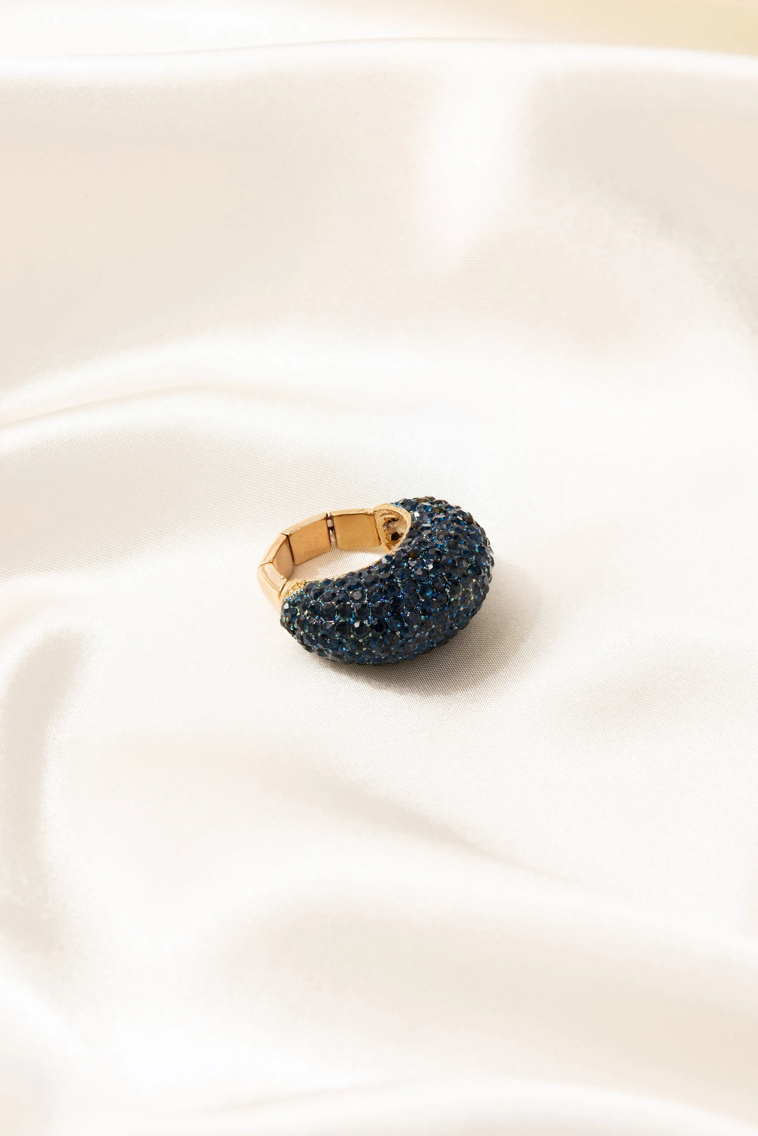 Kimia Rhinestone Cashew Ring