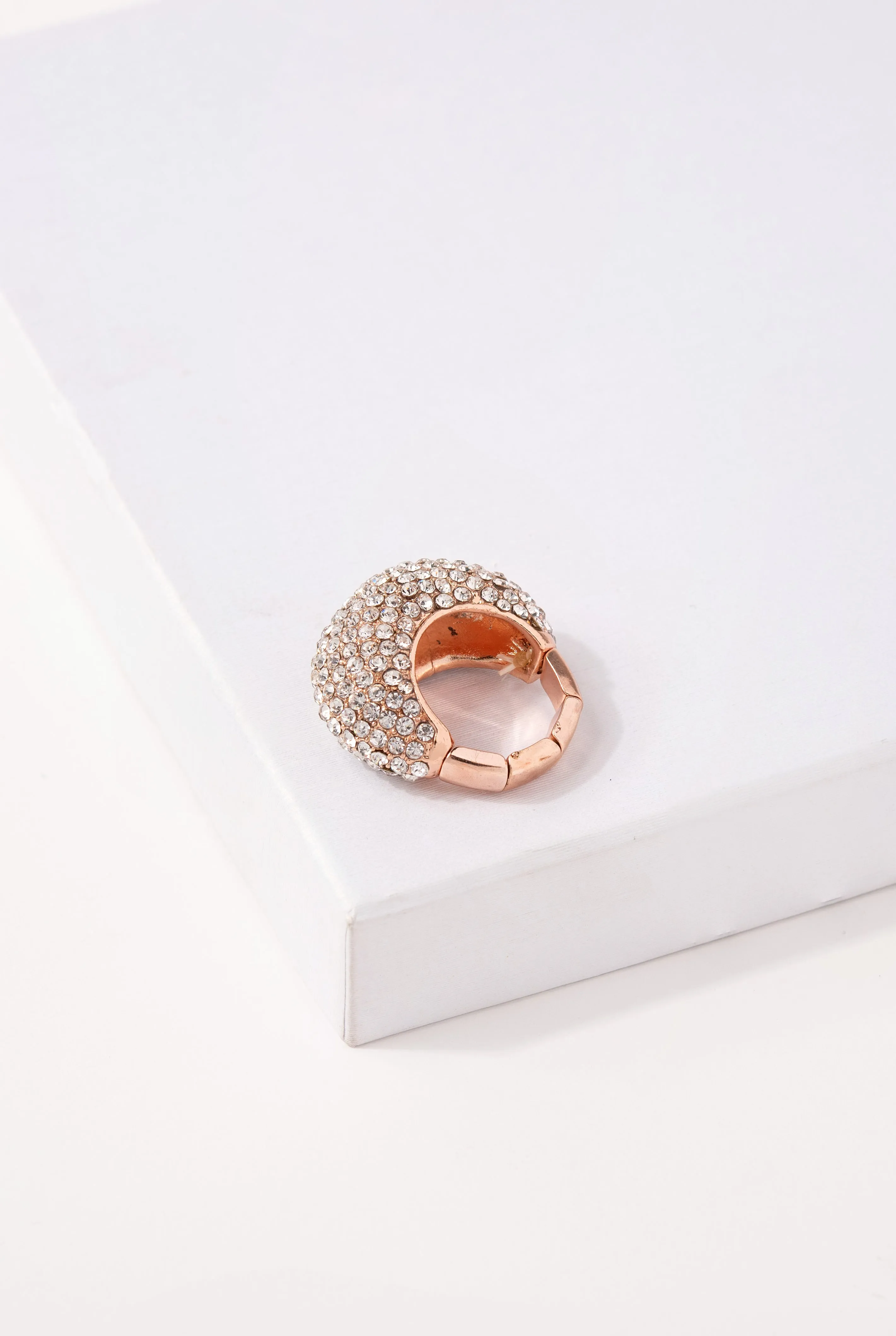 Kimia Rhinestone Cashew Ring