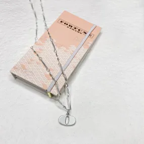 Letter Necklace (O) - Silver