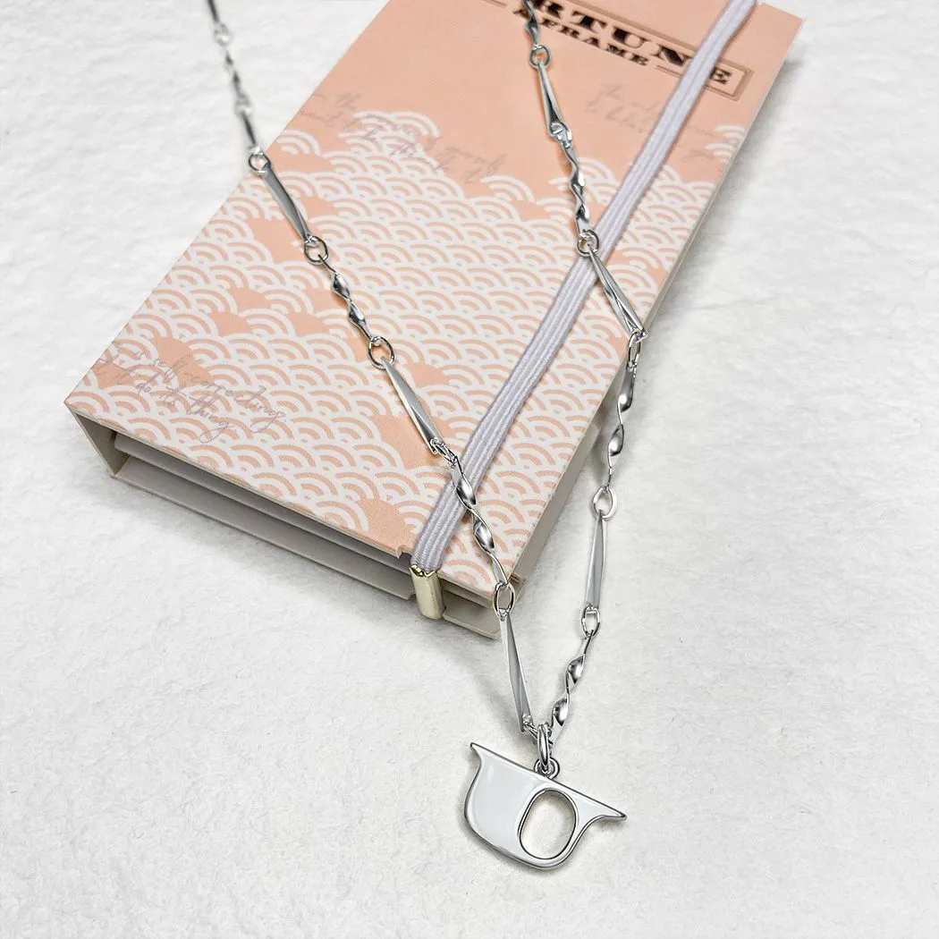 Letter Necklace (U) - Silver