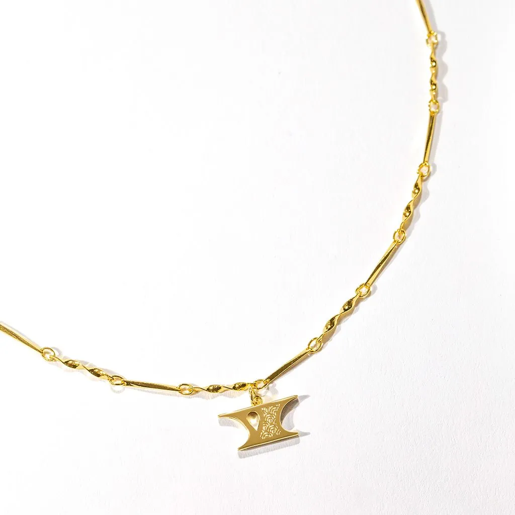 Letter Necklace (Y) - Gold