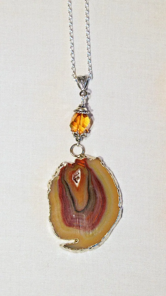 Maroon River Agate Pendant