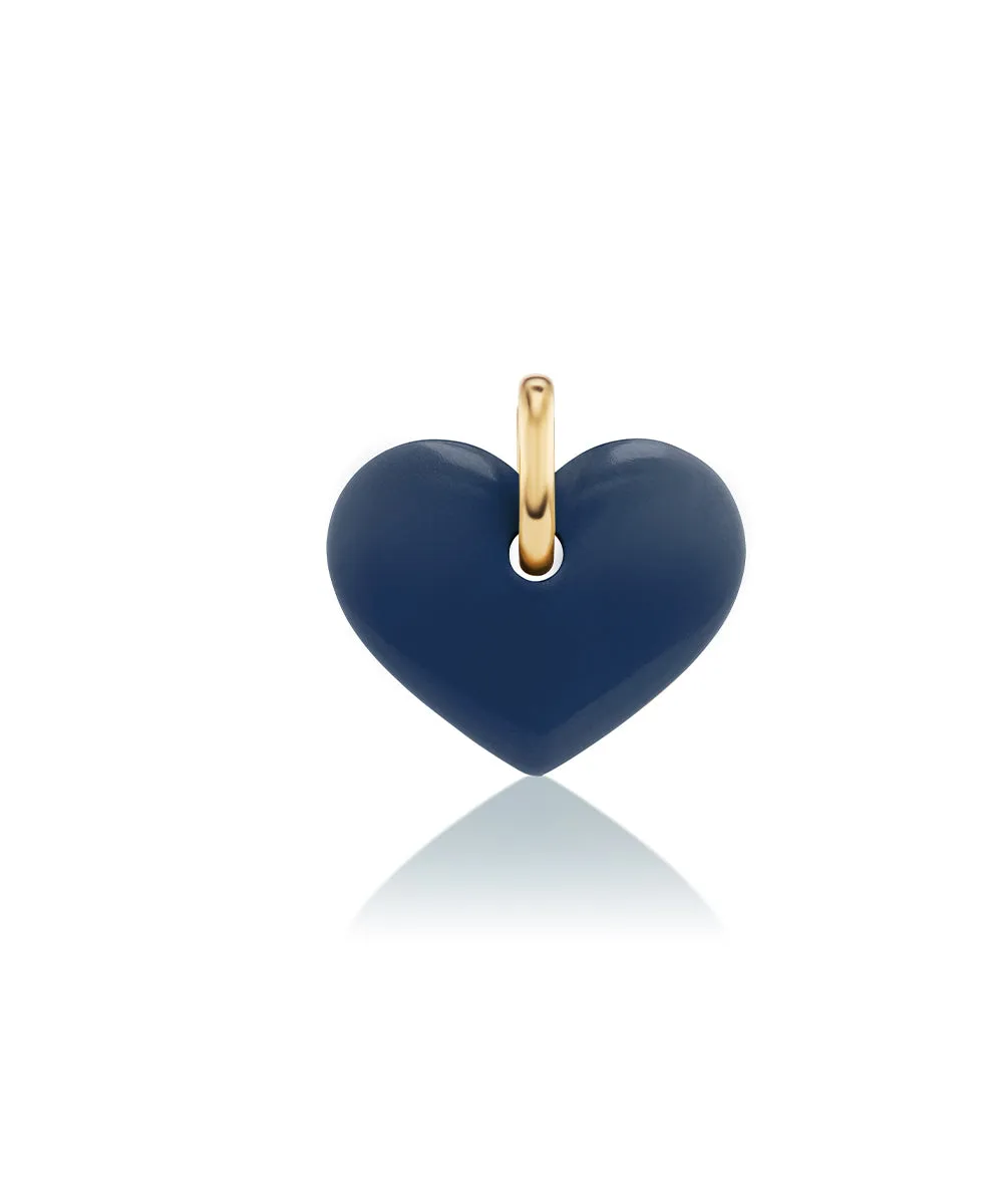 Navy Heart Pendant, 40mm