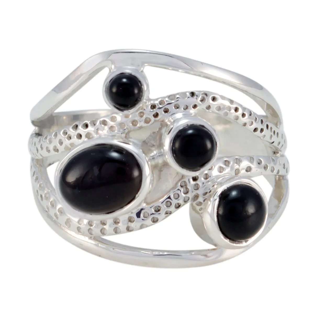 Nubile Gem Black Onyx Sterling Silver Rings Jewelry Box Hardware