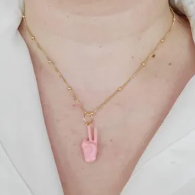 Peace Light Pink Necklace