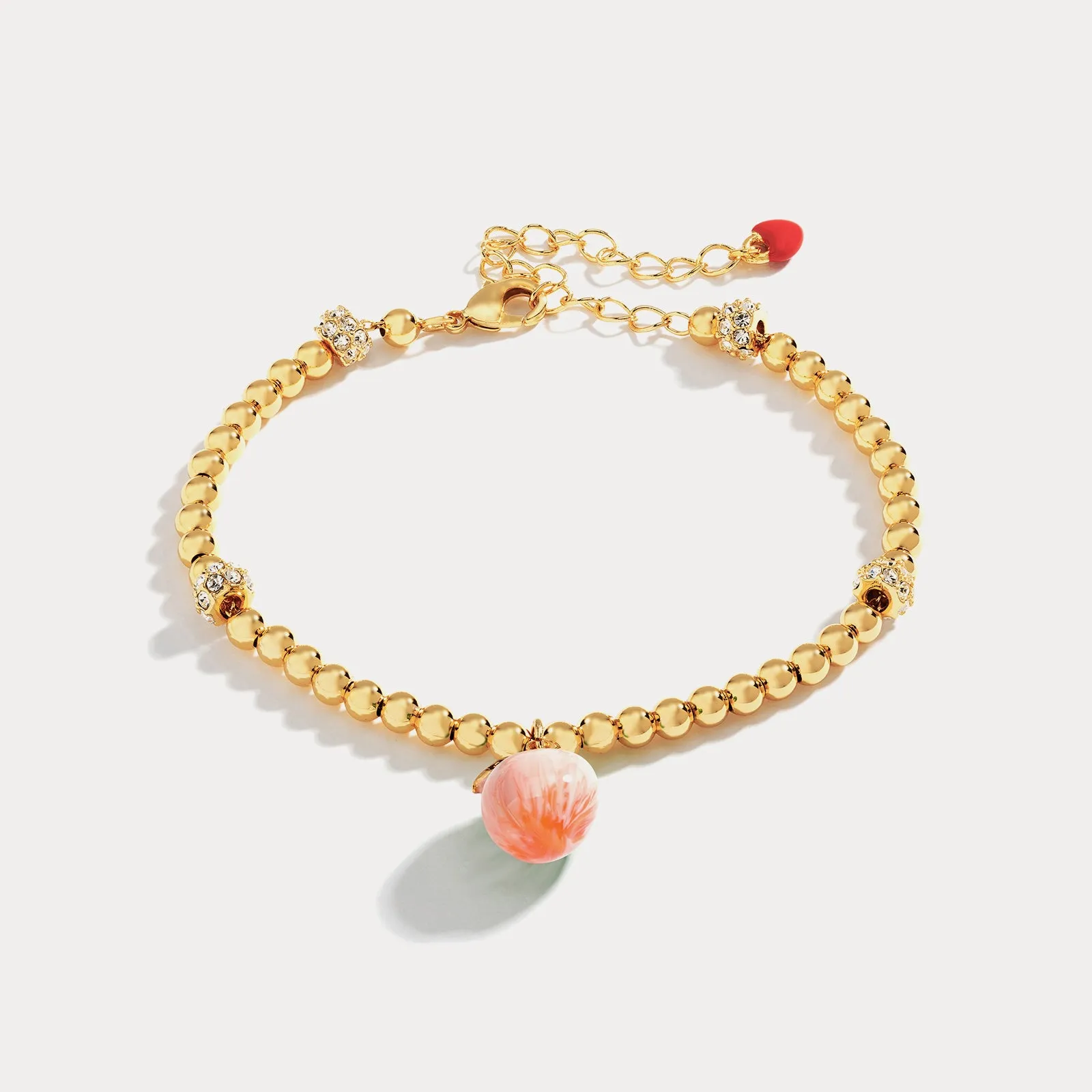 Peach Enamel Bracelet