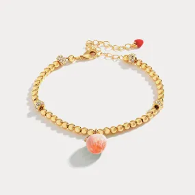 Peach Enamel Bracelet