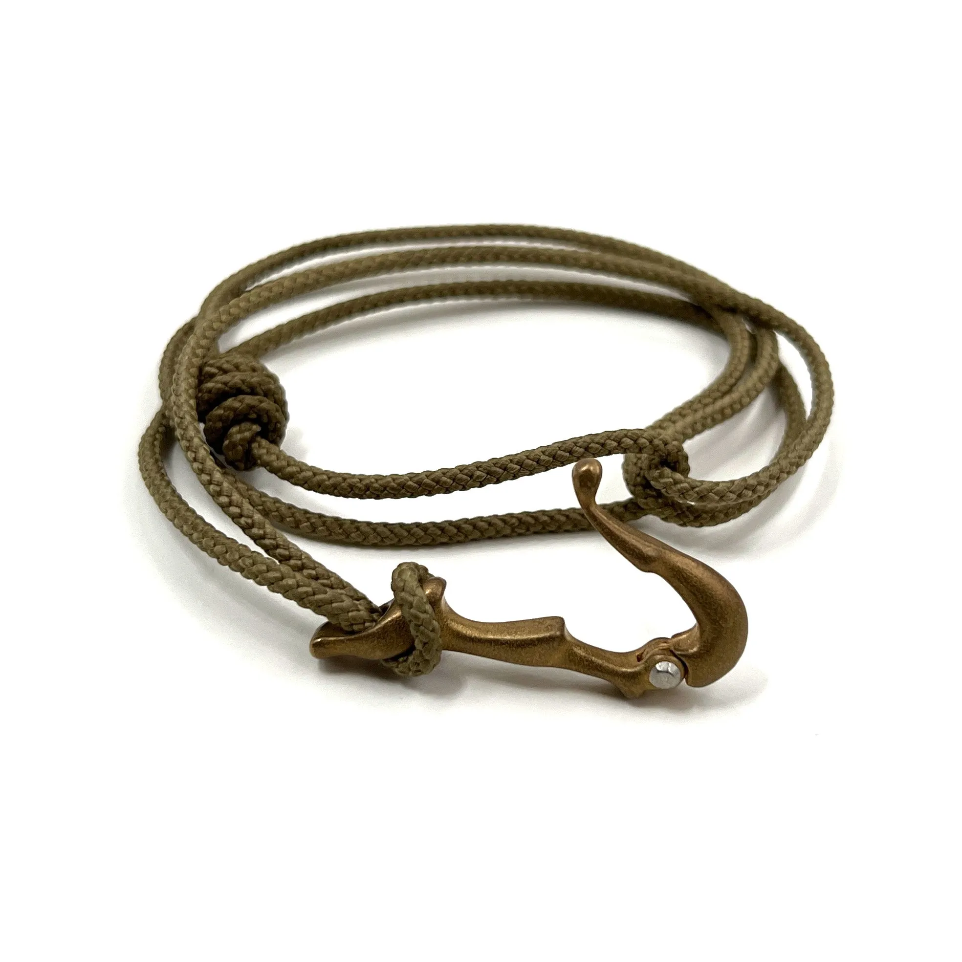 Pelican Clip Bracelet/Necklace, Brass, Olive