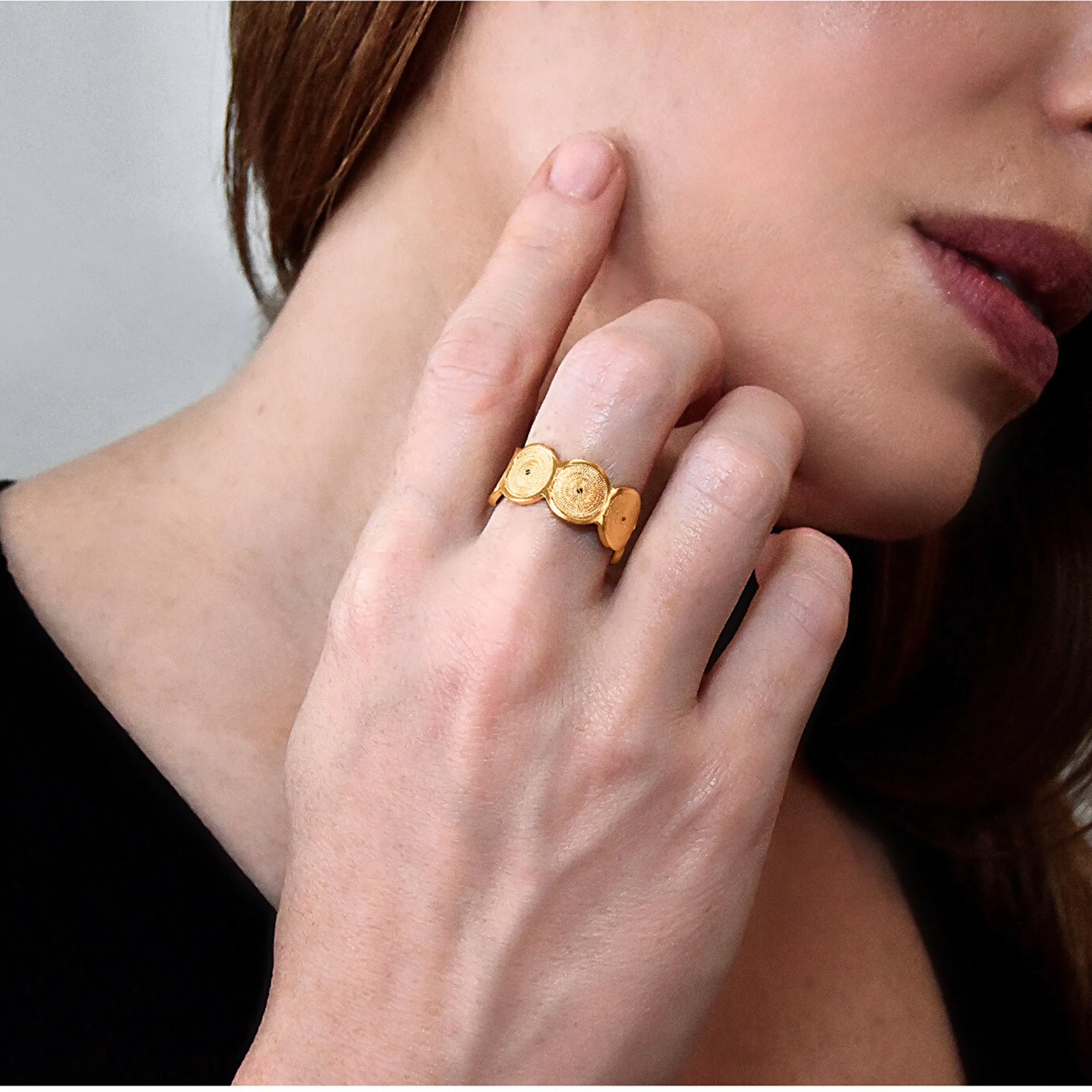 PELIN GOLD RING FILIGREE