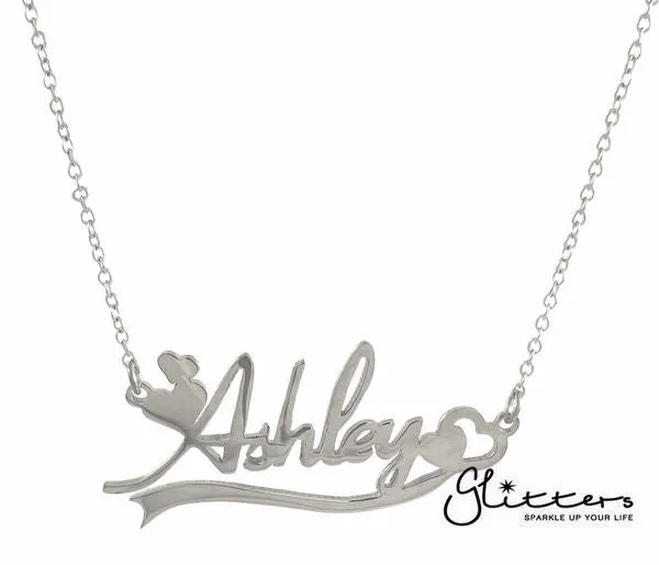 Personalised Sterling Silver Name Necklace with Decoration