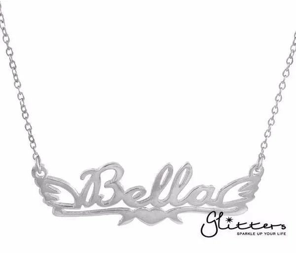 Personalised Sterling Silver Name Necklace with Decoration