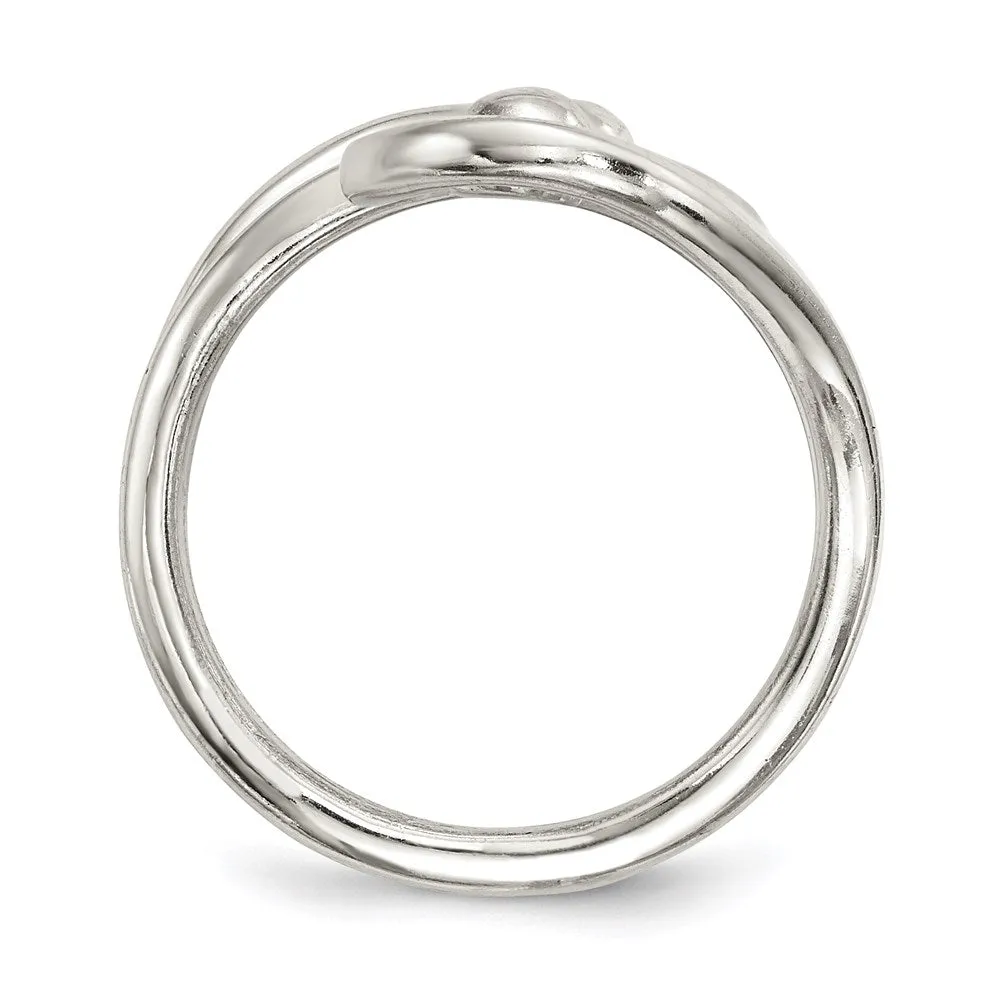 Polished Fancy Swirl Ring in Sterling Silver