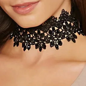 Pressing Passion Black Choker Necklace