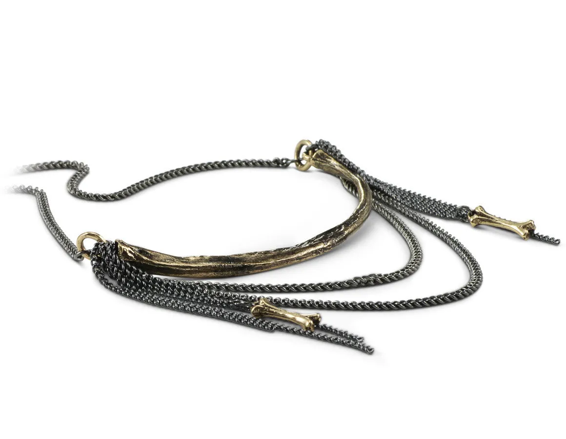 Python Rib Necklace - Bronze