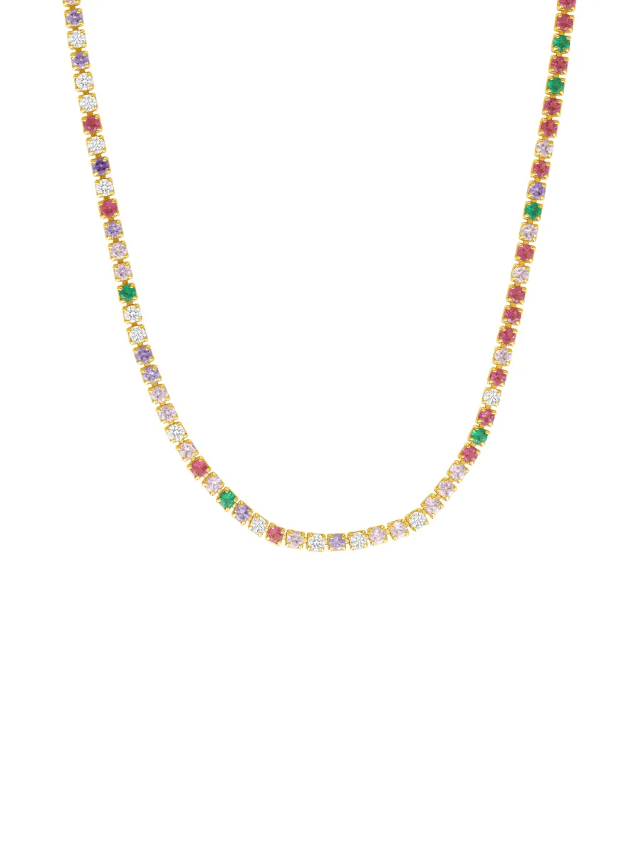 Rainbow CZ Tennis Choker