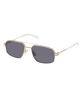 Rectangle Wire Sunglasses in Gold