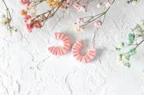 Round Sunburst Hoop Earrings