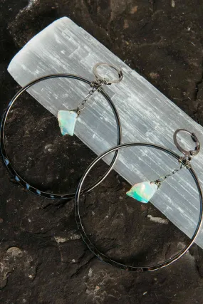 Spirit & Soul Opal Gunmetal Silver Earrings