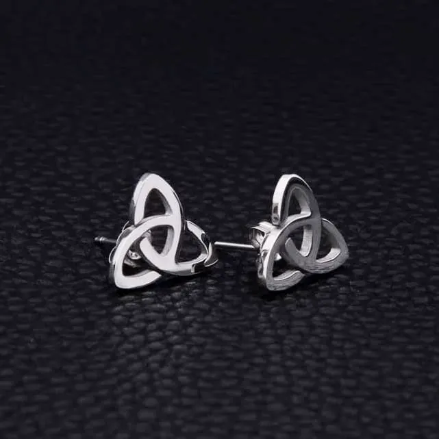 Stainless Steel Celtic Knot Stud Earrings