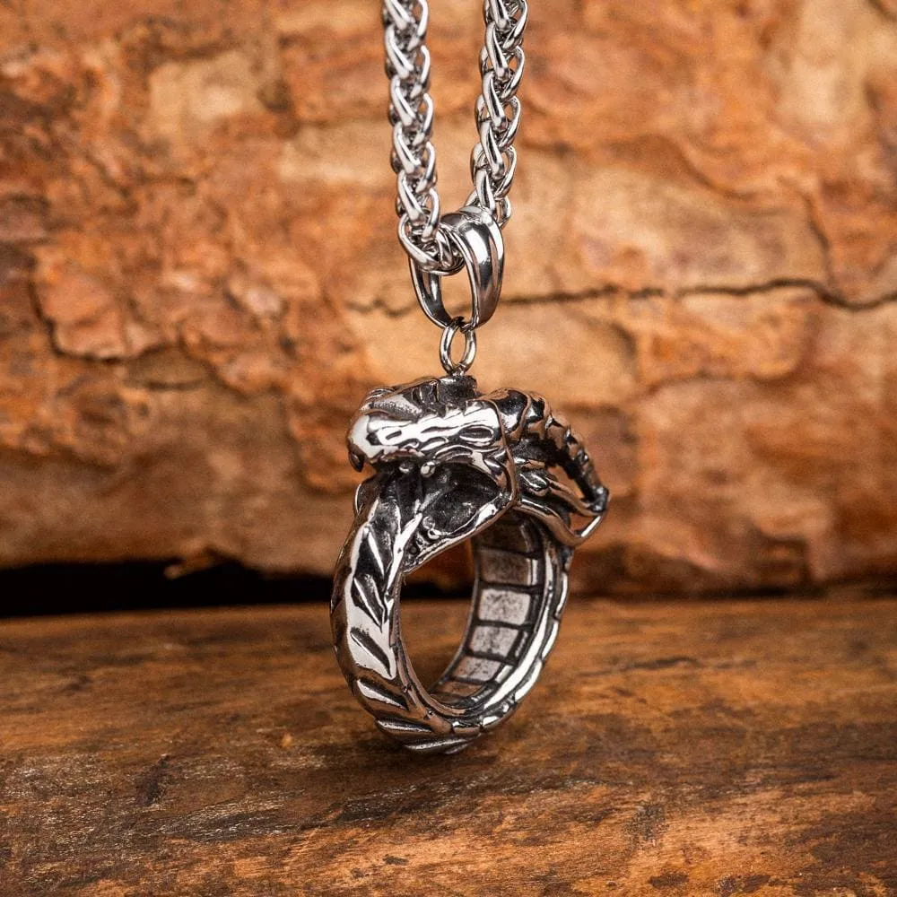 Stainless Steel Jormungand Pendant