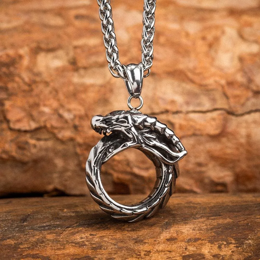 Stainless Steel Jormungand Pendant