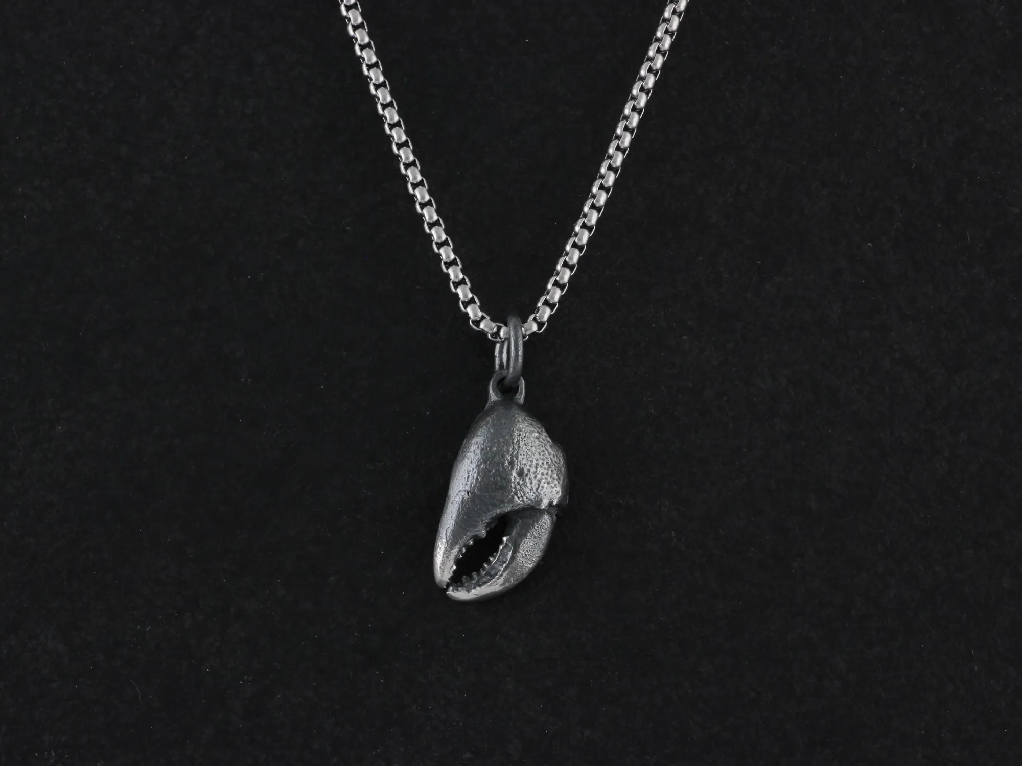 Sterling Silver Crab Claw Necklace