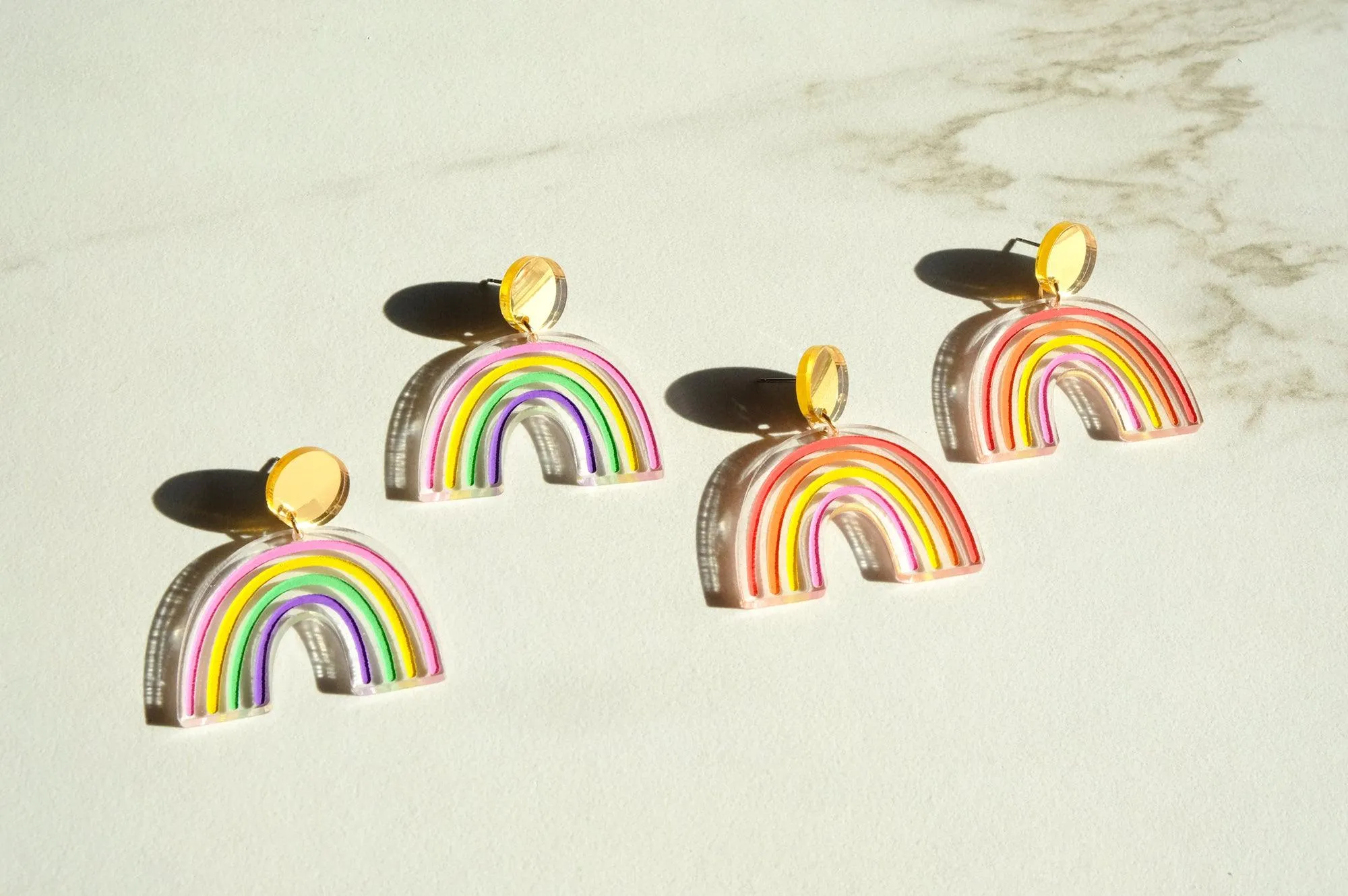 Sunset Rainbow Dangle Earrings