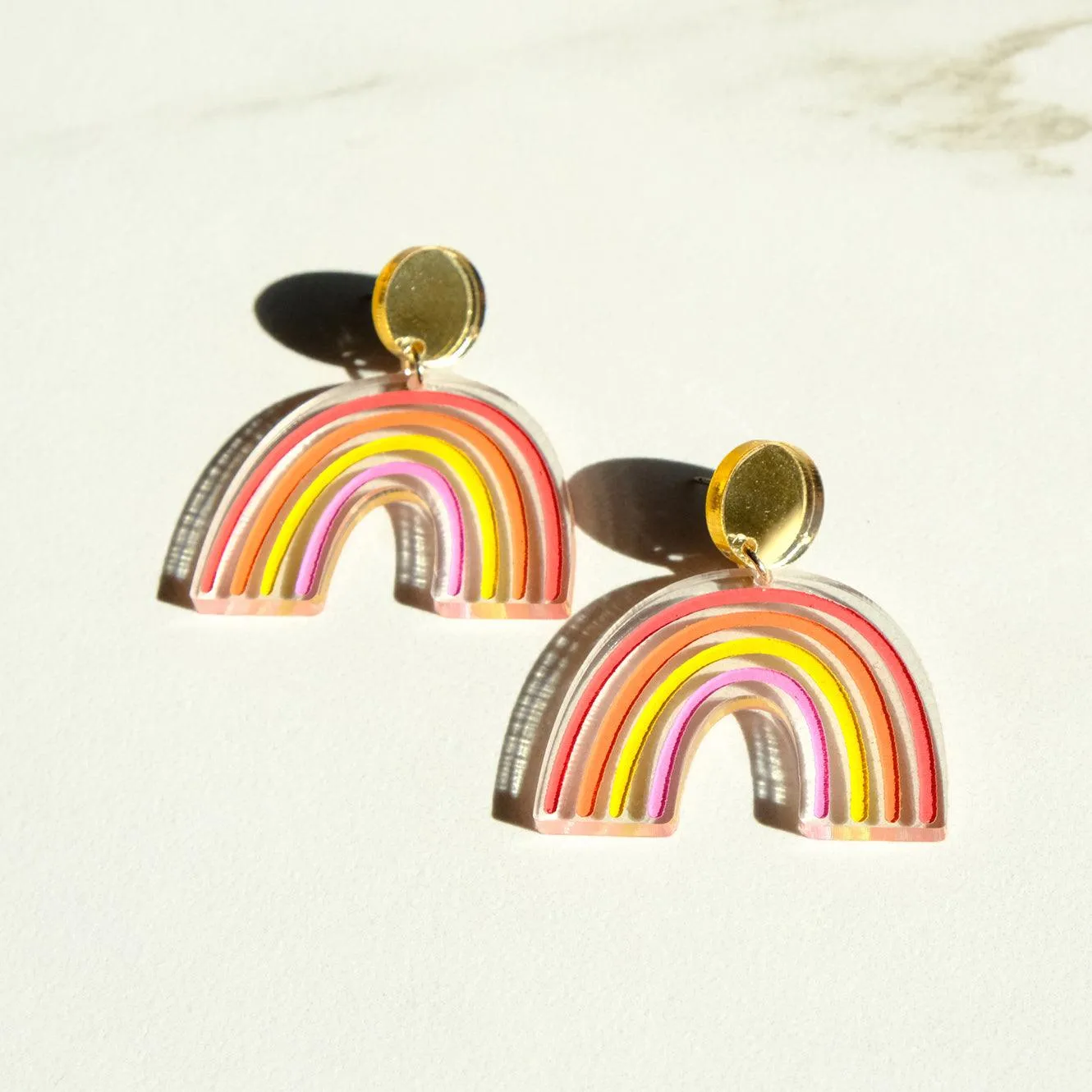 Sunset Rainbow Dangle Earrings