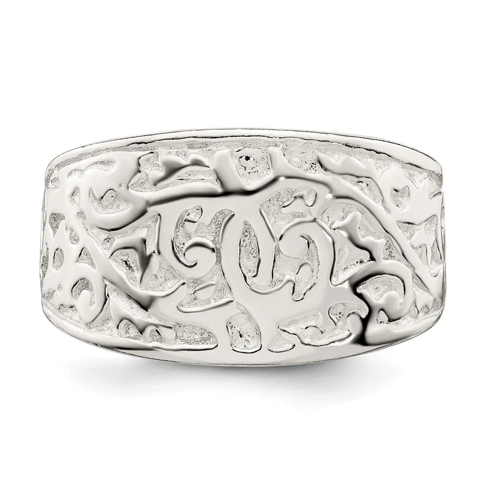 Swirl Design Ring in Sterling Silver