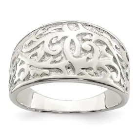 Swirl Design Ring in Sterling Silver