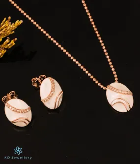 The Endless Sparkle Silver Rosegold Pendant Set