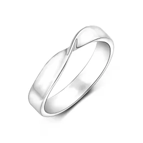 Twisted Romance Matching Promise Rings for Him