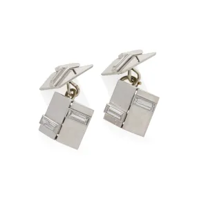 Van Cleef & Arpels Diamond and Platinum Cuff Links