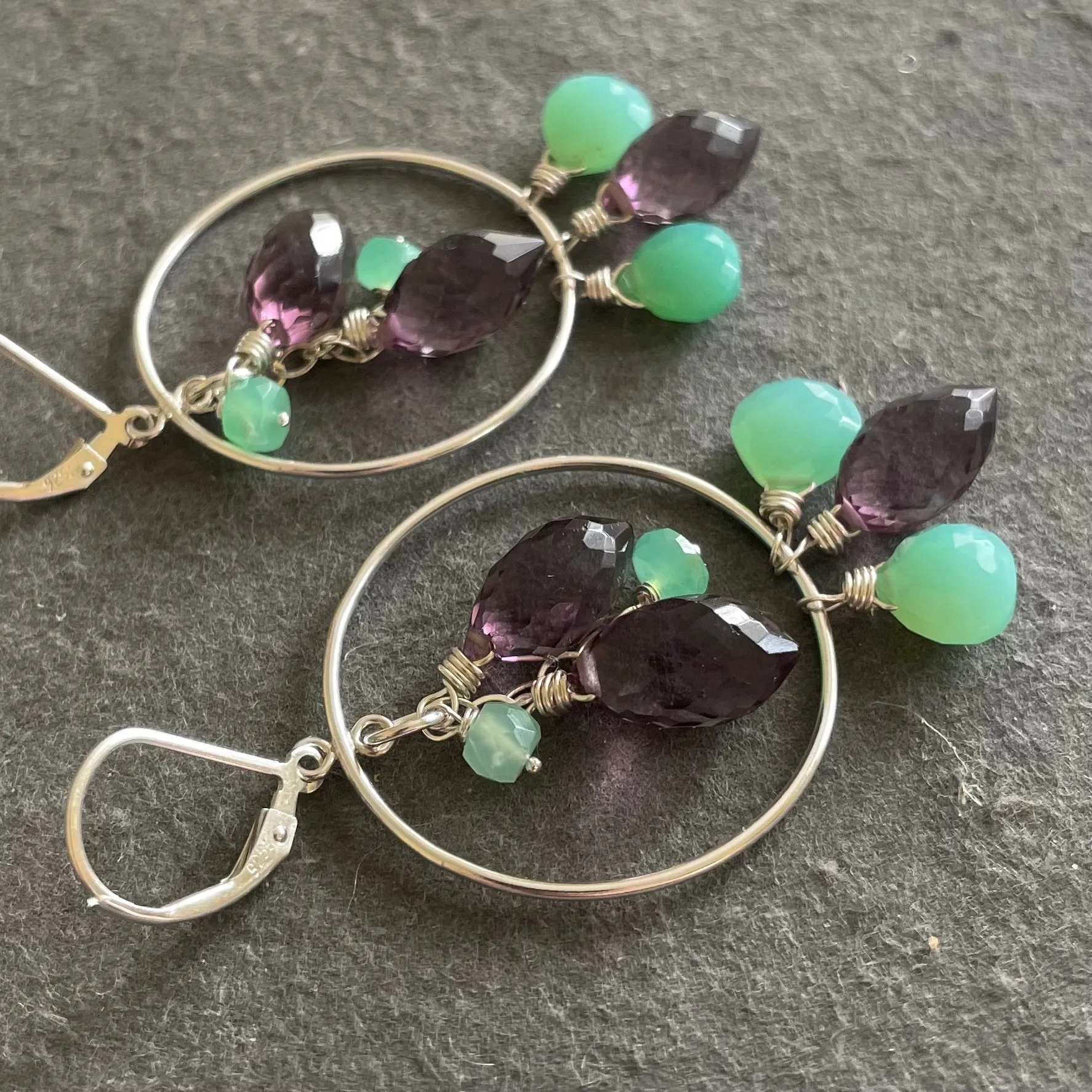 Winery Tour Pummy Hoop Earrings