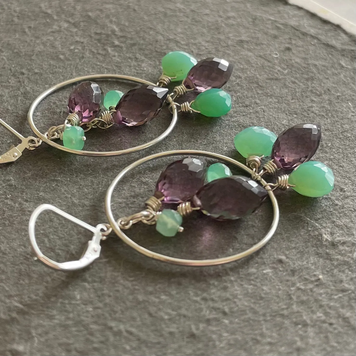 Winery Tour Pummy Hoop Earrings